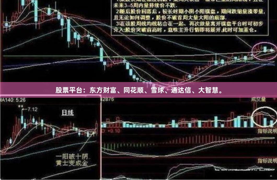 股票平台：东方财富、同花顺、雪球、通达信、大智慧。